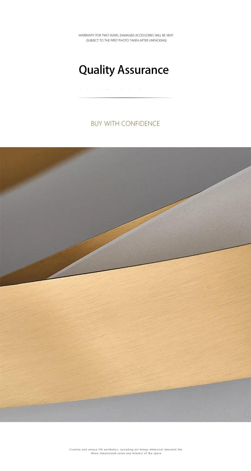 Description Picture 3 of itemNordic Gold Black LED Pendant Lights Chandeliers Home Lights for Living Room Restaurant Kitchen Acrylic Ceiling Pendant Lamps