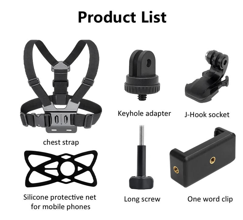Description Picture 5 of itemChest Strap for GoPro Hero Camera Mount Belt Phone Holder for Smartphone Xiaomi iPhone 13 14 Pro Max insta360 x3 Accessories