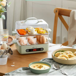 Electric Steamer Small Stainless Steel Multi-Function Timing Automatic Power off Egg Steamer Egg Boiler Breakfast Machine