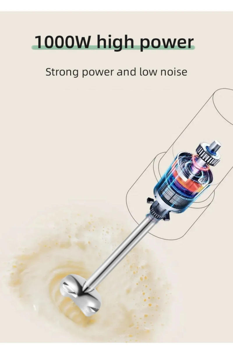 Description Picture 6 of item1000W Portable Handheld Electric Blender,4 In 1 Multi-Functional Household Kitchen Electric Mixer,Egg Beater,Food Processors