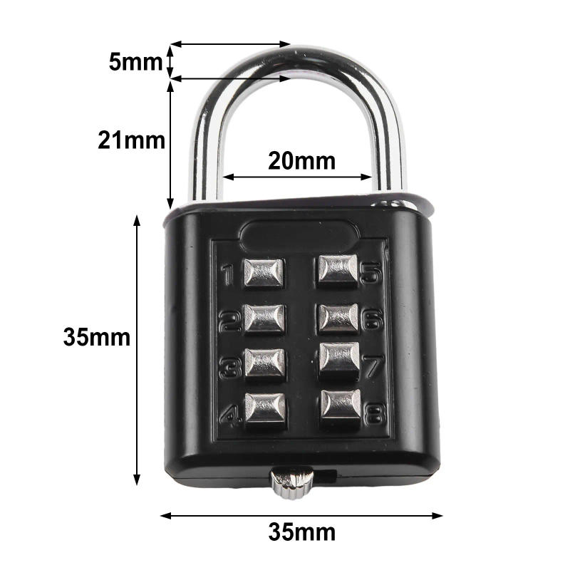 Description Picture 5 of itemTravel Essential Zinc Alloy Suitcase Password Lock 8 Digit Combination Padlock Solid Steel Body Convenient And Secure