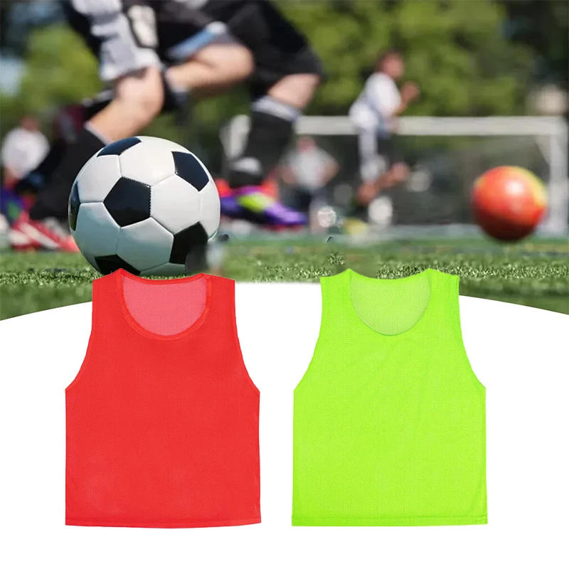 Description Picture 5 of item12PC Quick Drying Basketball Jersey Team Sports Football Vest Soccer For Child Youth/Teen/Adult