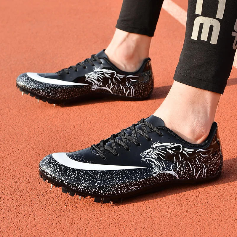 Description Picture 4 of itemProfessional Men Track ＆ Field Shoes Anti Slip Wear-resistant Sneakers Trendy Elastic Athlete Sprint Shoes Student Nail Shoes