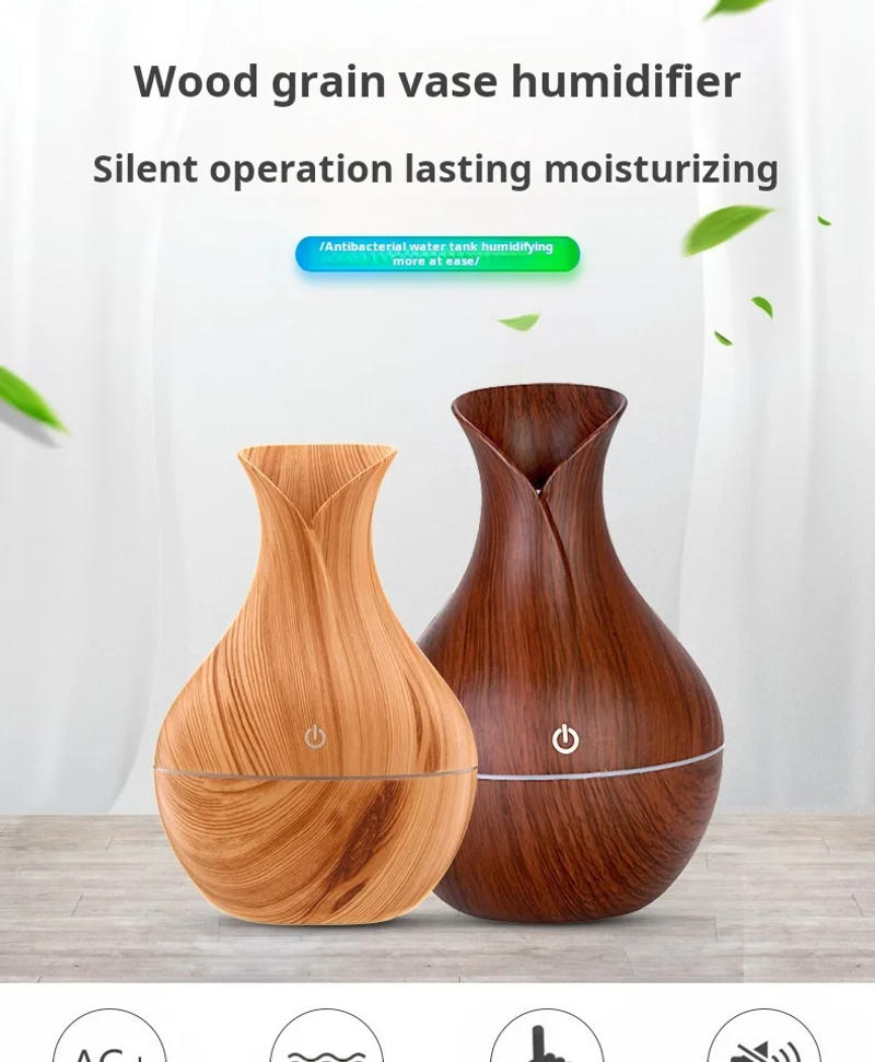 Description Picture 2 of itemMini Portable Ultrasonic Humidifier Wood Grain Design for Desktop Bedroom Student Office Quiet Home Car Use New Model