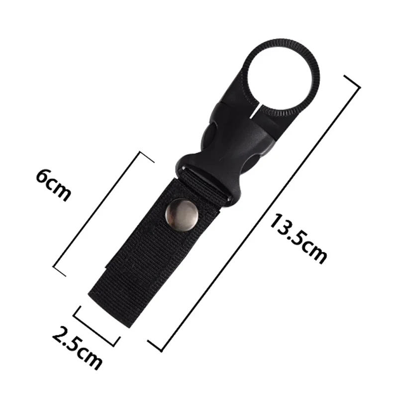 Description Picture 4 of itemMolle Webbing Backpack Buckle Carabiners Attach Quickdraw Water Bottle Hanger Holder Outdoor Camping Hiking Climbing Accessories