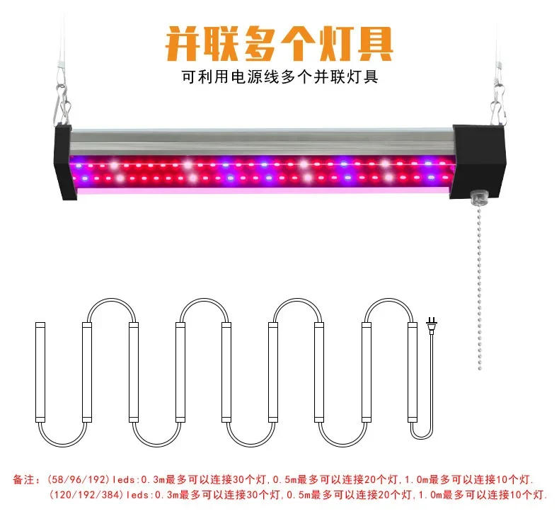 Description Picture 5 of itemHot Newest 1/2/4/6PCS Full Spectrum LED Growing Lights for Greenhouse Plants Veg Flowers Fill Light Soilless Cultivation Lamps
