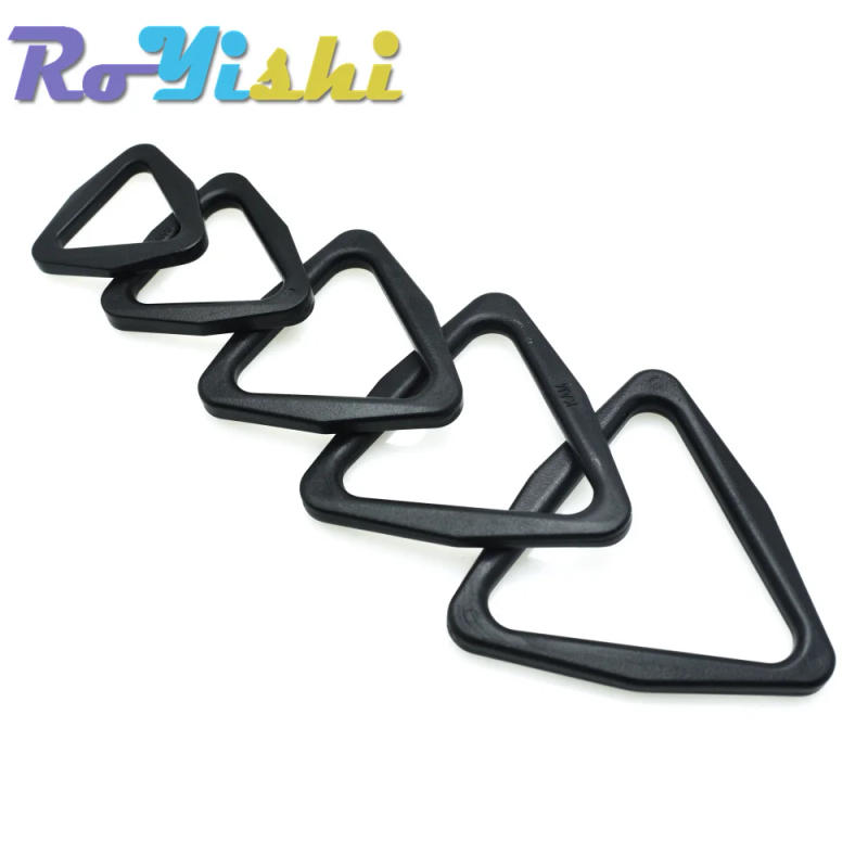 Description Picture 2 of item20mm 25mm 30mm 38mm 45mm Webbing Plastic Triangle buckle Slider Adjust Buckle for Backpack Straps Triangle belt buckle