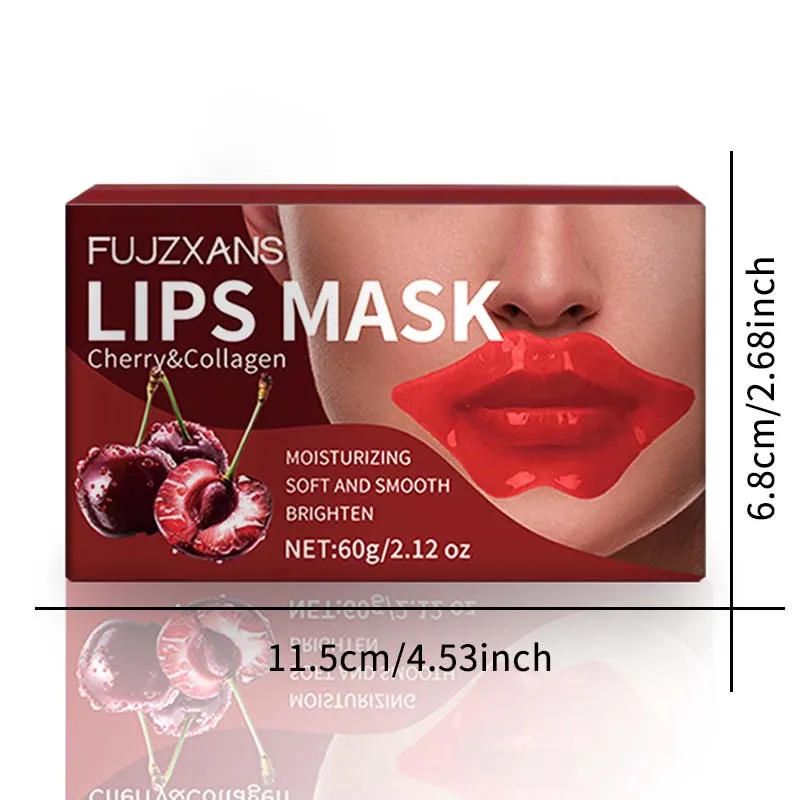 Description Picture 5 of itemCherry Lips Mask Sheets For Dark Lips Soft and Smooth Lips Skin Firms Brighten Reduce The Look Of Dark Spots Collagen Lips Mask