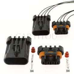 1 Set 4 Pin Waterproof Delphi Car Connector 12162144 For Holden Barina Frontera TK UT 1.6L F16D3 Oxygen Sensor O2