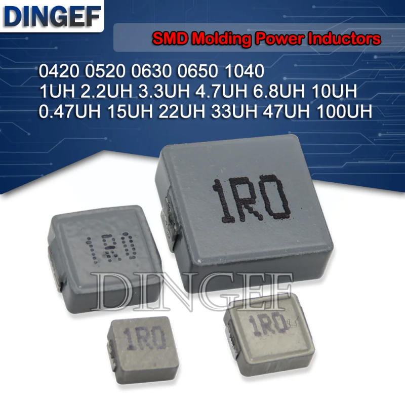 Description Picture 2 of item10PCS/lot 0420 0520 0630 0650 1040 1UH 3.3 4.7UH 6.8 10 15 22 33 47 68 UH 100UH 2.2UH SMD Molding Power Inductors 1R0 2R2 6R8