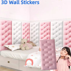 Home Decoration Thicken 3D Wall Stickers Anti-Collision Self-adhesive Soft Cushion Diy Wallpaper Kids Bedroom