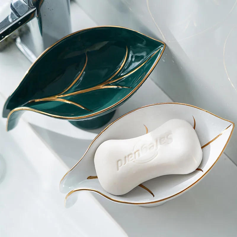 Description Picture 6 of itemCeramic Soap Dish Lightweight Luxury Drain Packaging Box Kitchen Storage Box Soap Cover Bathroom Shelf