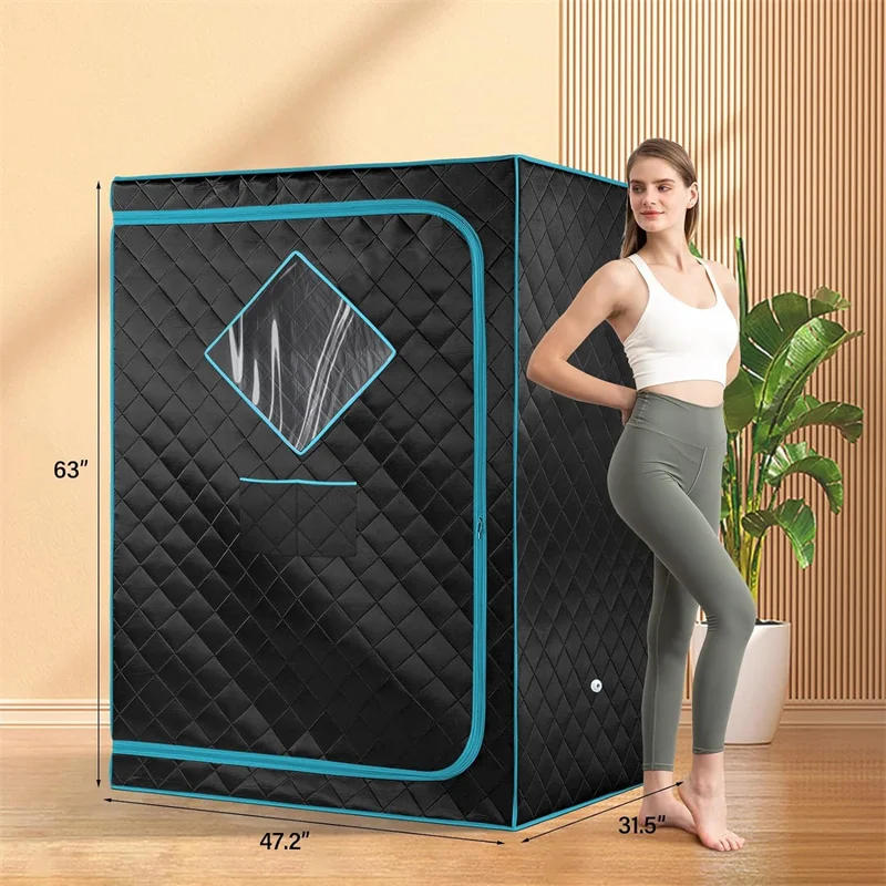 Description Picture 3 of itemTwo Person Steam Sauna Set for Home Use, Portable Sauna Tent for 1 or 2 Person Full Body Spa, Two 4 Liter Steamers, Two Foldable