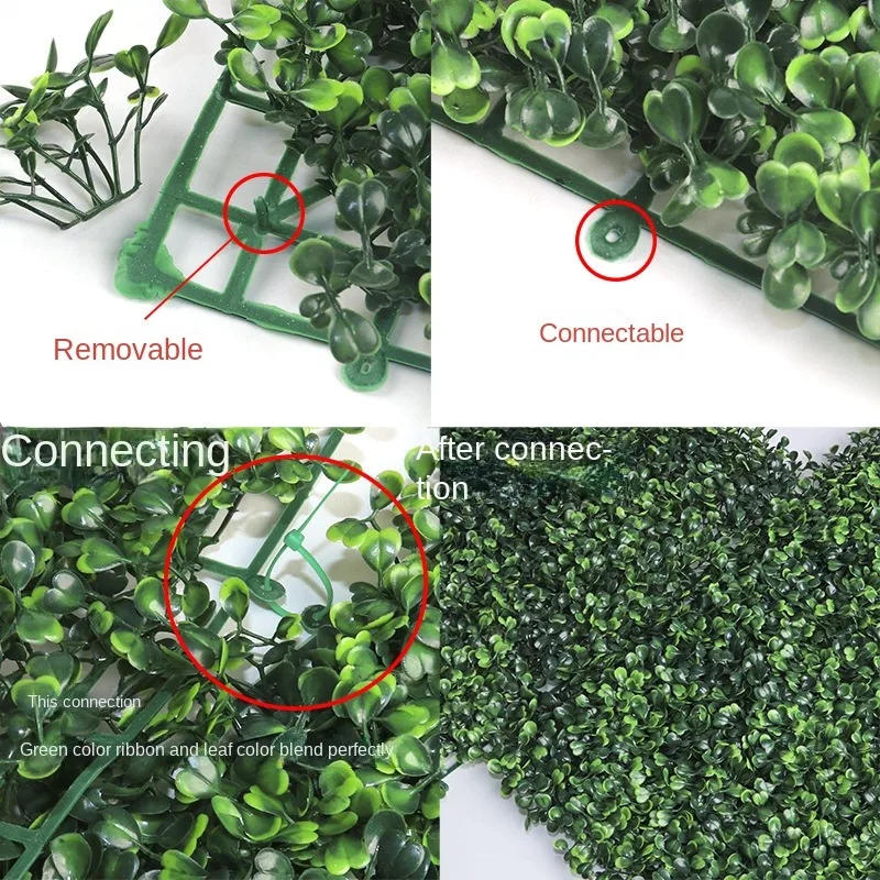 Description Picture 6 of itemArtificial Plants Grass Wall Backdrop Decoration Boxwood Hedge Panels for Indoor Outdoor Home Garden Balcony Decor Wedding Party