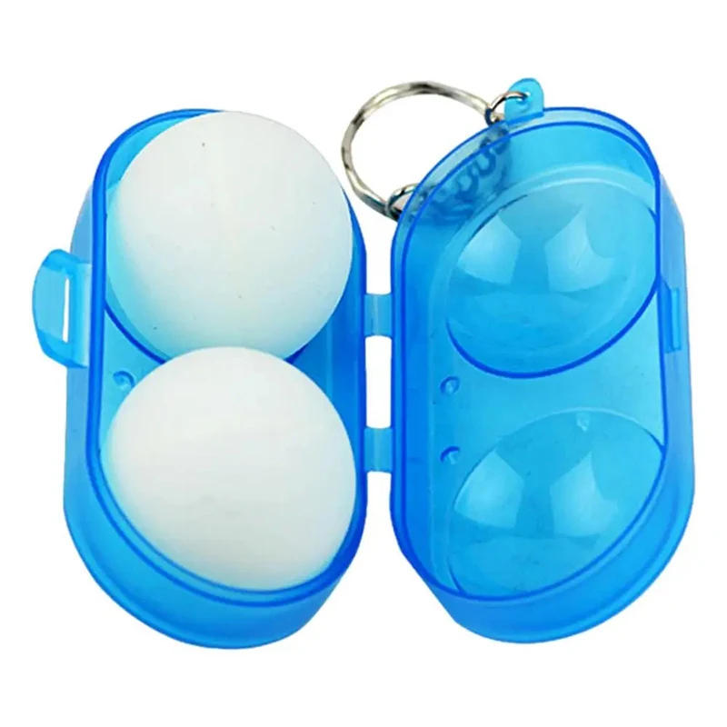 Description Picture 4 of itemPlastic 2 Ping-pong Balls Storage Box Table Tennis Ball Storage Case With Key Chain For Sport Training Accessories