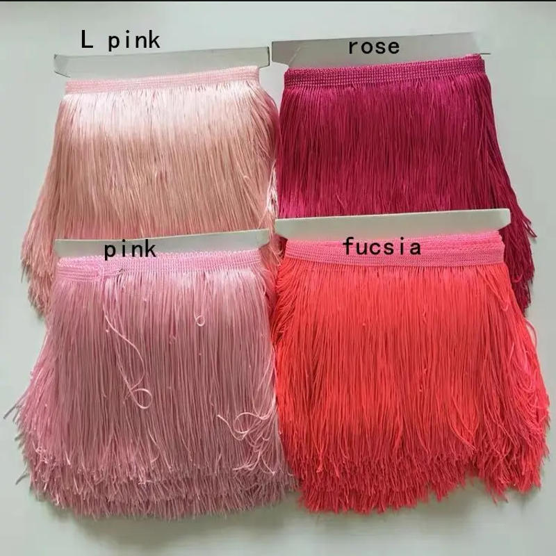 Description Picture 5 of item1Yard 5/10/15/20/30CM Fringe Lace Tassel Polyester Lace Trim Ribbon Latin dance skirt curtain fringes for sewing DIY Accessories