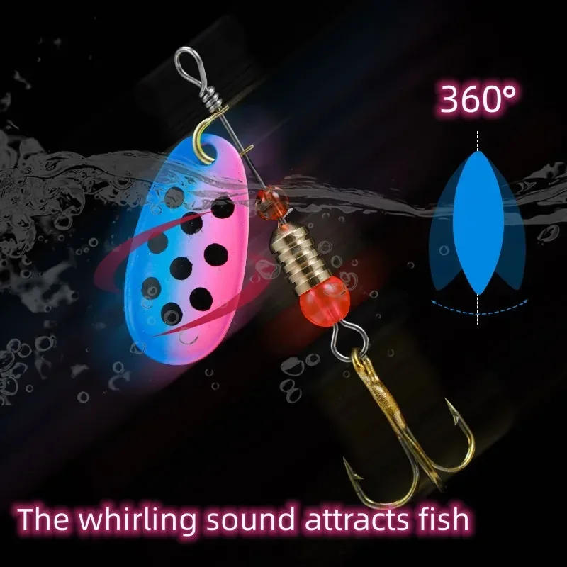 Description Picture 6 of item10PCS Fishing Lure Metal Spoon Spinner Spoonbait Crankbaits Fishing Wobblers Pike Crochet Kit Artificial Bait with Tackle Boxes