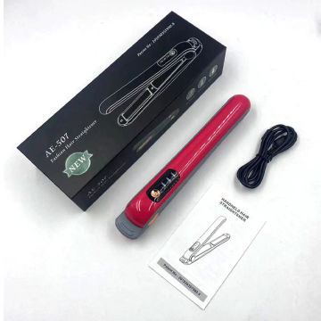 Flat Iron Mini 2 IN 1 Roller USB 4000mah Cordless Hair Straightener Wireless Portable Curler Roller Dry and Wet Use Styling Tool