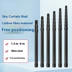 1.3-2.1M Sky Canopy Pole Telescopic Tent Support Short Carbon Fiber Bar Outdoor Camping Accessory Fishing Net Pole