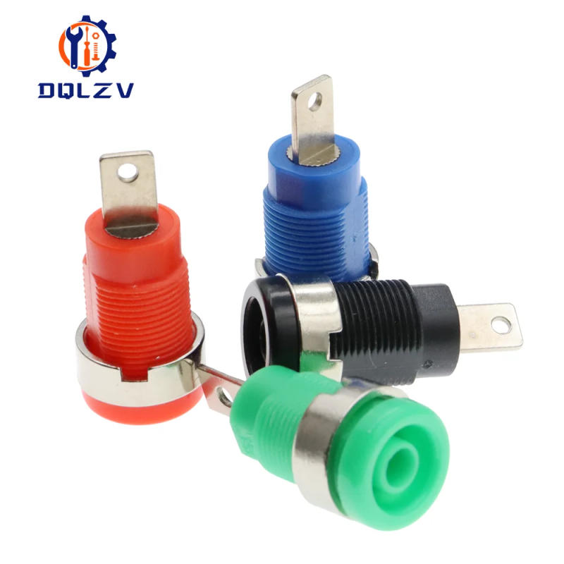 Description Picture 6 of itemInsulated Safety 32A 4MM Banana Terminal 6 Colors Female Jack Panel Mount Socket Binding Post Wire Connector