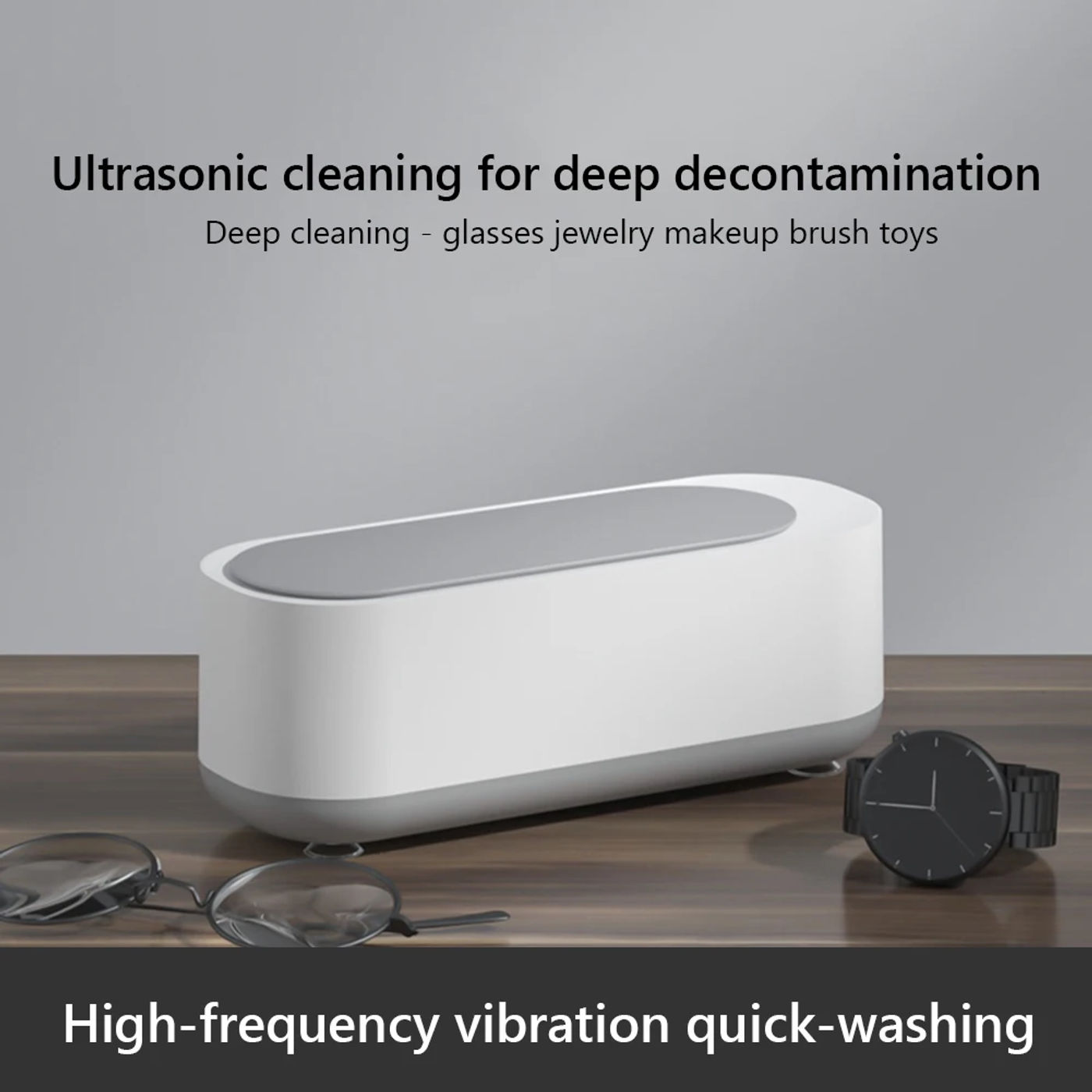 Description Picture 6 of itemPlastic Glasses Cleaning Box Multipurpose Ultrasonic Jewelry Cleaner Portable Electric Simple Operation for Everyday Objects