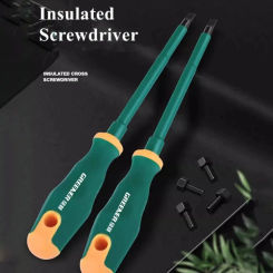 Insulation Insulated Screwdriver High Quality Isolation Current Cross Flat Screwdriver Bit Alloy Steel Electrician Circuit Tool