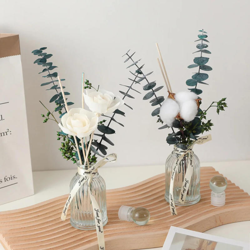 Description Picture 3 of item5 Styles Jasminum Sambac Flower Aromatherapy Fireless Reed Diffuser Stick Dried Flowers Home Indoor Deodorant