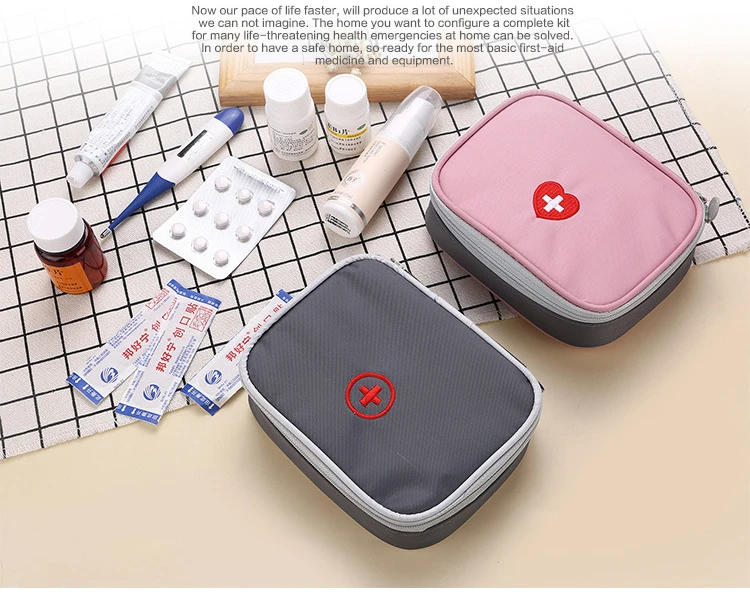 Description Picture 2 of itemMini Household First Aid Kit Bag Travel Portable Medicine Package Emergency Kit Bags Medicine Storage Bag Travel Organizer