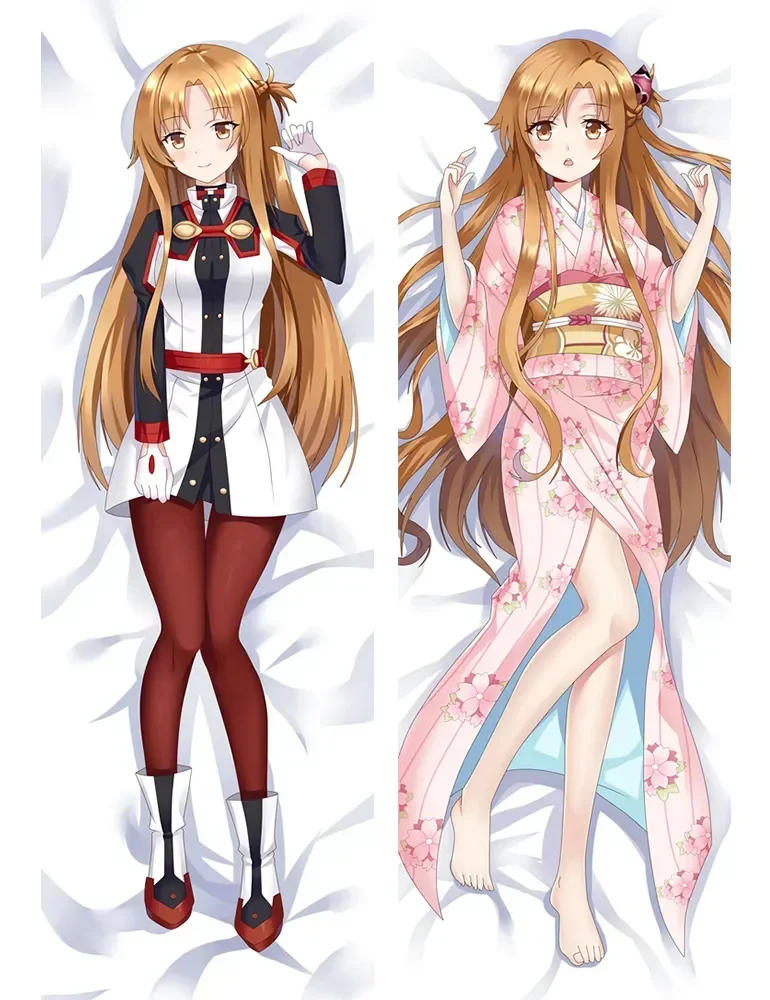 Description Picture 5 of itemSword Art Online Pillow Case Anime Dakimakura Waifu Hugging Body Decorative 45x45 Pillow Cover Kirito Asuna Bedding Girl Cushion