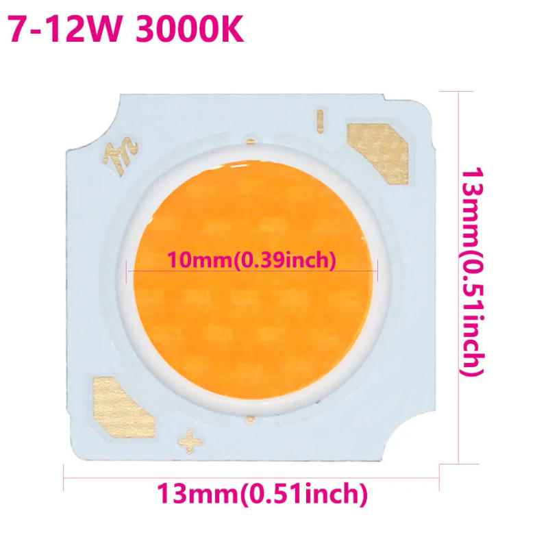Description Picture 4 of item5pcs 7-12W led brighting COB beads 13x13mm LED Light-Emitting Diode Bridgelux Chip For DIY LED Spotlight Downlight Bulb White