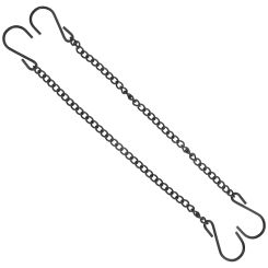 2 PCS Coat Hangers Tag Chain Plant Hanging for Bird Feeders Chains 2500X300X020CM Outdoor Black Planters Chandelier