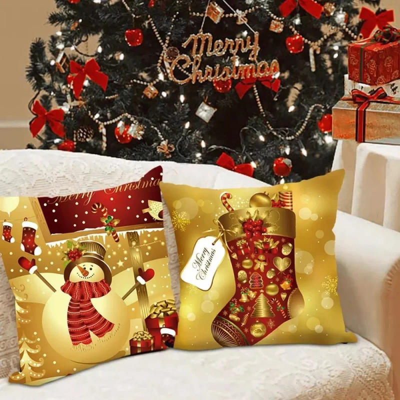 Description Picture 4 of item45x45cm Christmas Cushion Cover Pillowcase Merry Christmas Decorations Cushion Pillow Cases Home 2025 Xmas Gifts Pillow Covers
