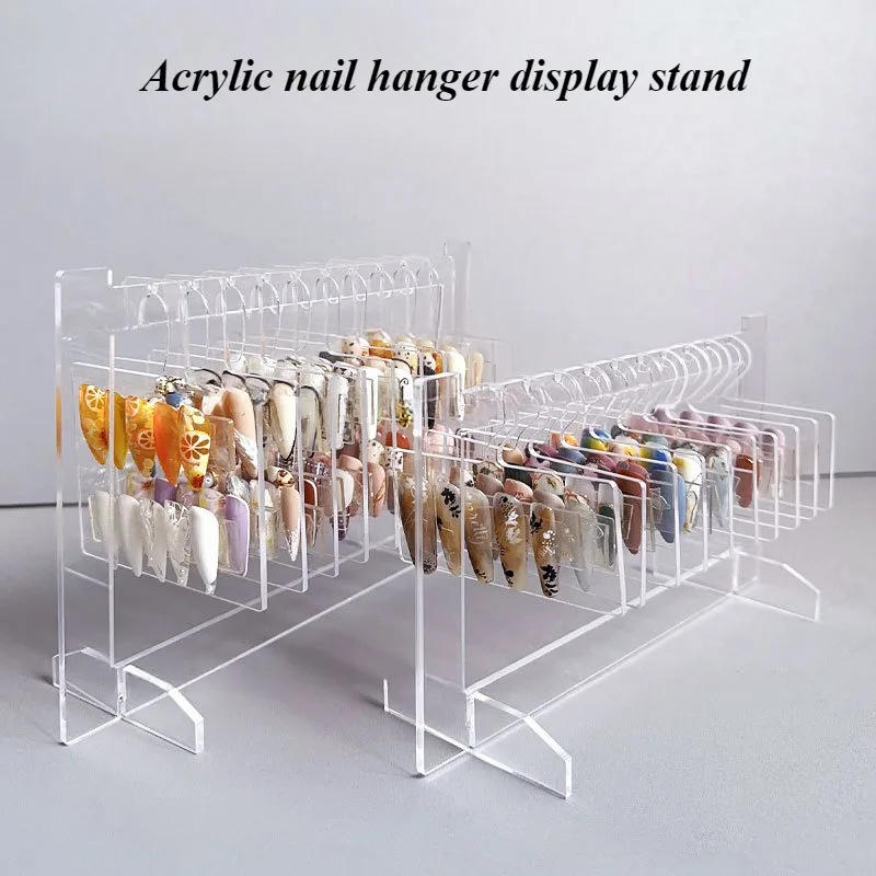 Description Picture 2 of itemNail Display Board Style Acrylic Color Card Works Modeling Template Desktop Sample Storage Hanger Tools Nail Art Tool Uñas Tool