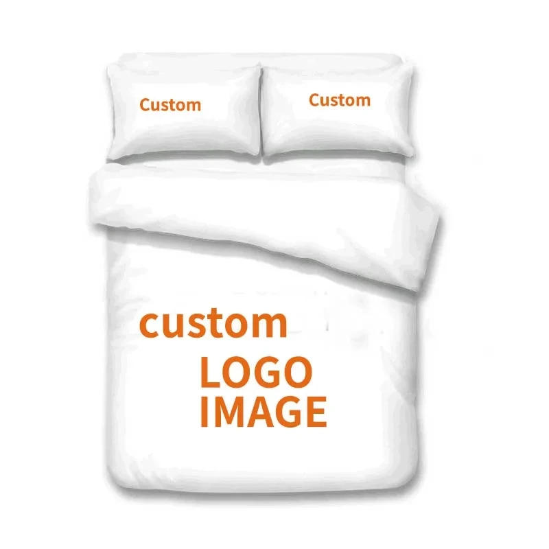 Description Picture 5 of itemCustomized Design Photo Logo Duvet Cover Set Boys Adults Kids Gift Custom DIY Bedding Set Queen King Size Personalized Bet Set