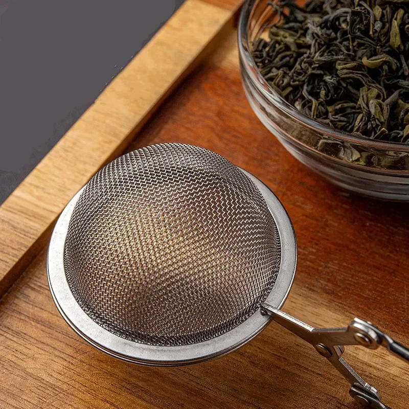Description Picture 5 of itemStainless Steel Tea Infuser Sphere Filter Ball Teaspoon Squeeze Creative Strainer Tea Drip Handle Seasoning Mesh Spoon Ball