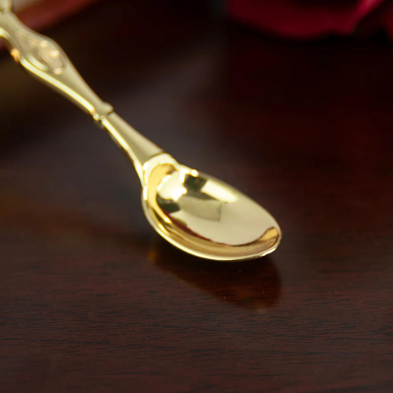 Description Picture 4 of itemElegant Orthodox Church Spoon for Baptism with High Quality Alloy Oil Droplets and Diamonds - Perfect Church Souvenir