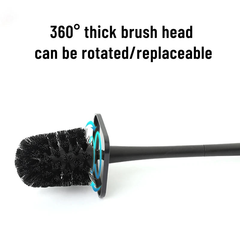 Description Picture 4 of itemWall Mounted Toilet Brush Cleaning Soft Bristle for Creative Bathroom Accessorie