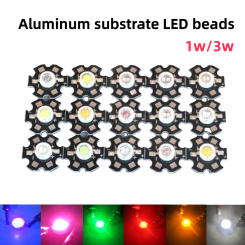 LED Chips High Power 1W 3W White Blue Green Yellow Red Pink Purple 30/ 45mil Lamp DIY Matrix Bulb Light with 20mm Heatsink Board