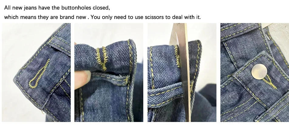 Description Picture 4 of itemHarajuku Washed Jeans Men Women Hip-hop Distressed Straight-leg Denim Pants Street Vintage Loose Wide-leg Trousers Casual Unisex