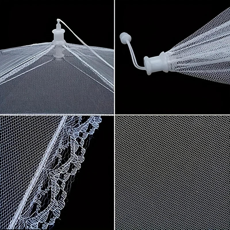 Description Picture 6 of item1pc Portable Mesh Food Covers Tent Umbrella Design for Outdoor Picnic BBQ Food Net Kitchen Gadgets