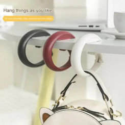 Portable Bag Hook Hanger Foldable Table Hook Office Decor Plastic Desk Side Hook Use Handbag Travel Bag Organizer Hooks Holder