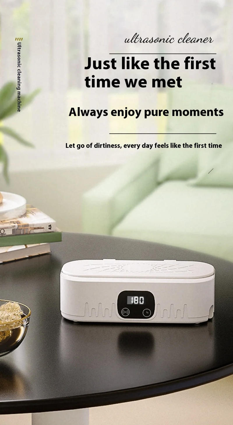 Description Picture 2 of itemMini Ultrasonic Household Cleaner High-Frequency Vibration Tool for Glasses Jewelry Tableware Deep Cleaning