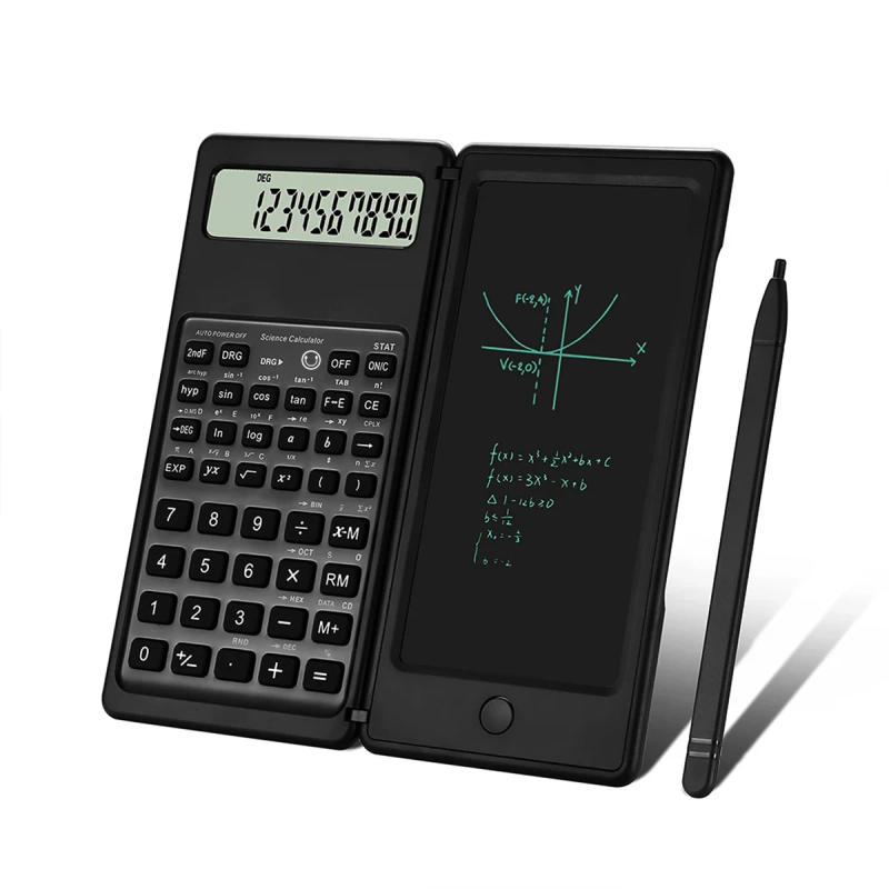 Description Picture 3 of item6.5 Inch Portable Calculator LCD Screen Writing Tablet Folding Scientific Calculator Tablet Digital Drawing Pad With Stylus Pen