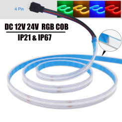 12V 24V 576 840LEDs/M RGB COB LED Strip Waterproof IP67 IP21 TV BackLight Home Decor Self Adhes Led Tape Diode Flexible Ribbon