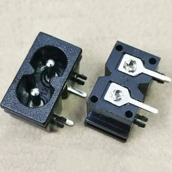 5Pcs AC power outlet Two Holes 22*12MM board 2.5A250V 8-Type Eight-Pin Socket BX-180-H01 AC Power Switch Socket Copper Connector