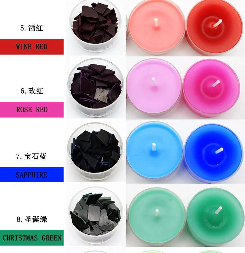 Description Picture 4 of item5g Candle Color DIY Dye Color Block 34 Colors Non-toxic Soy Candle Wax Pigment Used To Make Scented Candles or Soap Dyes