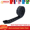 R38 Cable Chain 18x18 18x25 18x37 18x50 mm Bridge Type Non-Opening Semi-enclosed Plastic Towline Transmission Drag Chain for CNC