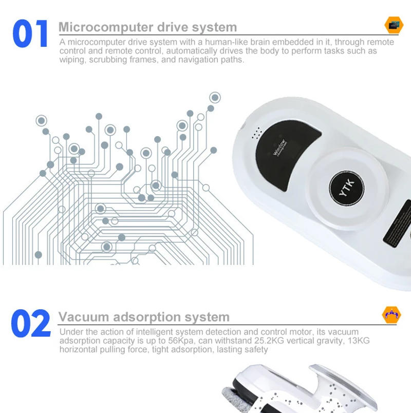Description Picture 3 of itemAutomatic Window Cleaner Robot Vacuum Cleaning Remote Control For Home Cleaning Anti-Fall Electric Windows Washer Glass Cleaner