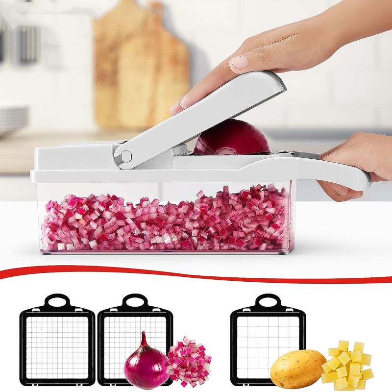 Description Picture 5 of item12 in 1 Multifunctional Vegetable Cutter Food Chopper Potato Slicer Carrot Grater Onion Shredder Salad Cutter Kitchen Gadgets