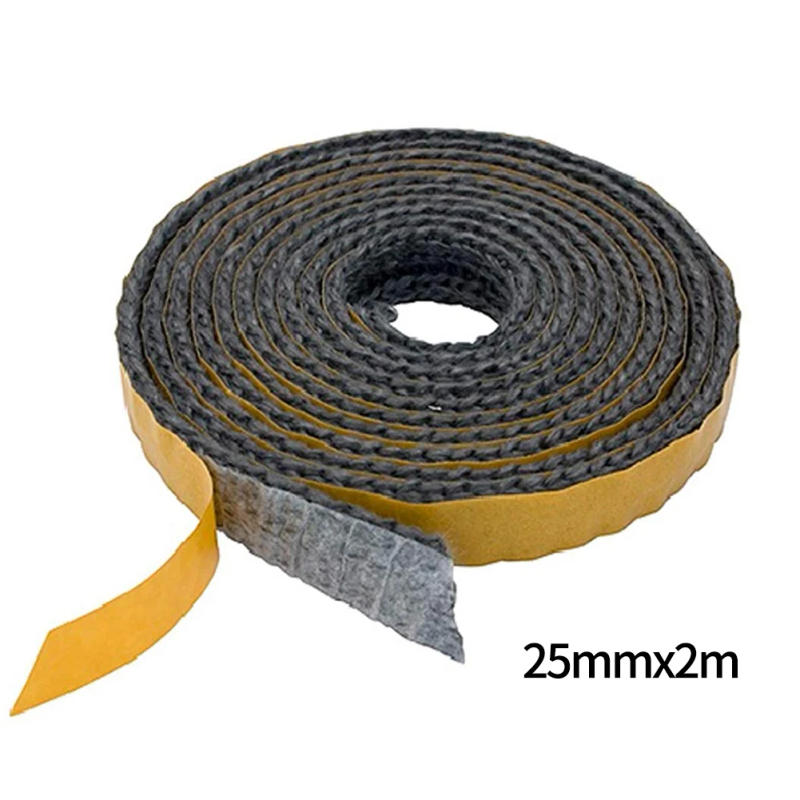 Description Picture 5 of item18/20/25mm Fiberglass Seal Stove Fire Rope Black Self Adhesive Flat Stove Rope Fireplace Sealing Cord Gasket Tape 2m Length